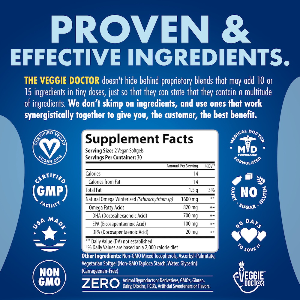 QWELL™ Vegan Omega 3 - Nutrition Facts