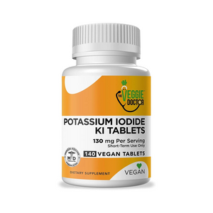 Potassium Iodide Radiation Tablets 130mg for Adults & Kids – USA-Made Anti-Radiation Pills